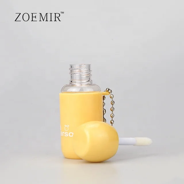 Adorable bottle shape lipgloss tube cute for kids yellow custom color packaging container for liquid lipstick cute lipgloss tube