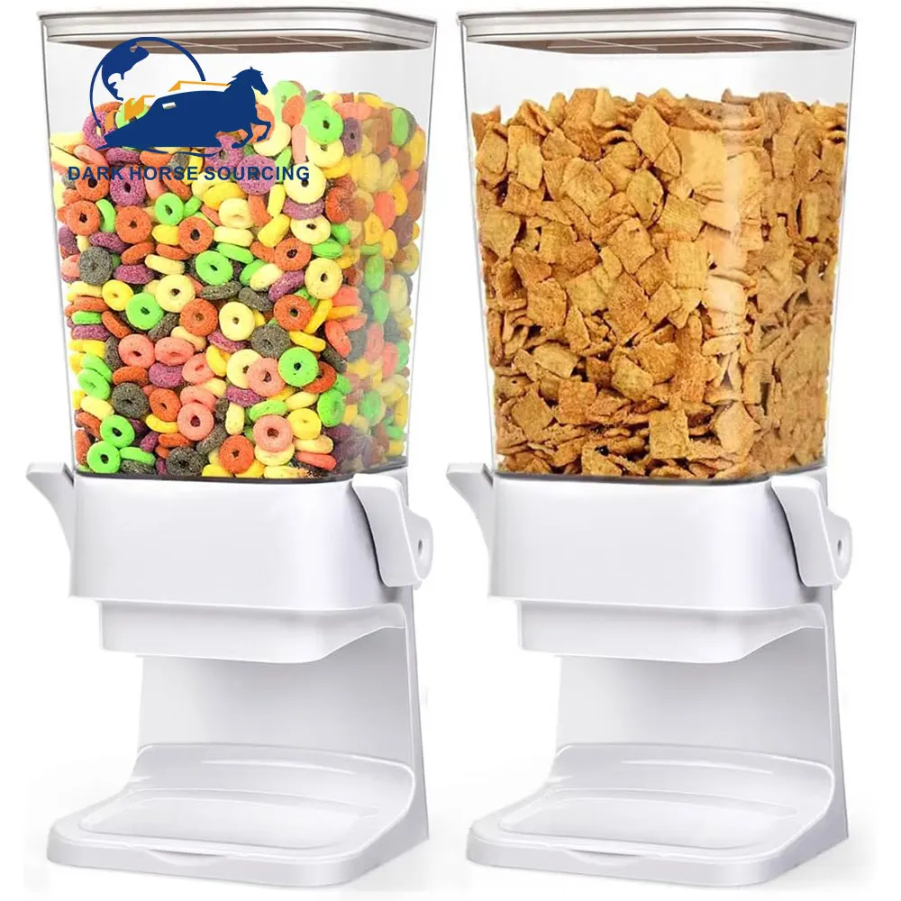 Multifunction large capacity plastic kitchen bulk dry food cereal rice storage dispenser