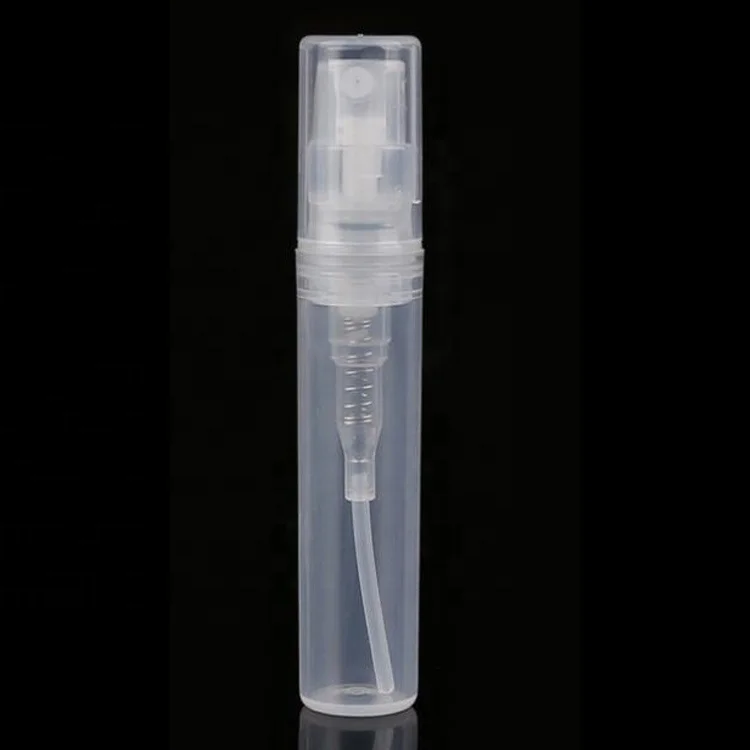 2ML 3ml Mini Plastic Travel Refillable Perfume Sample black Spray Bottles Atomizer Bottle