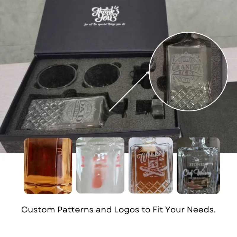 Gun Whiskey AK47 Rifle Decanter Set With 4 Glasses  for Liquor Brandy Vodka Wine Men Dad Brother Husband Gift 800ml Decanter