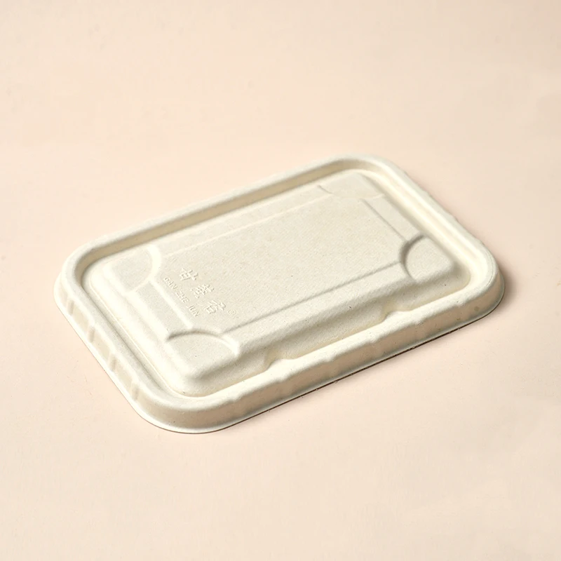 Free Samples Compostable Paper Pulp Lunch Box Disposable Bagasse Pulp Takeaway Food Container With Lid
