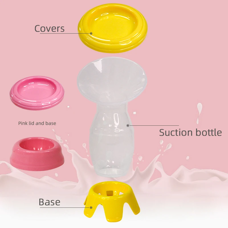 Factory Wholesale Silicone Breast Pump With Cover And Base  Mom Use Hands Free Breast Pumps
