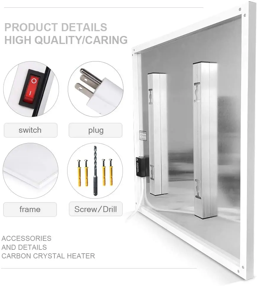 800W Radiant Heater Picture Infrared Heater Electric Far Infrared Heating Panel Wall Panel Convector Heater