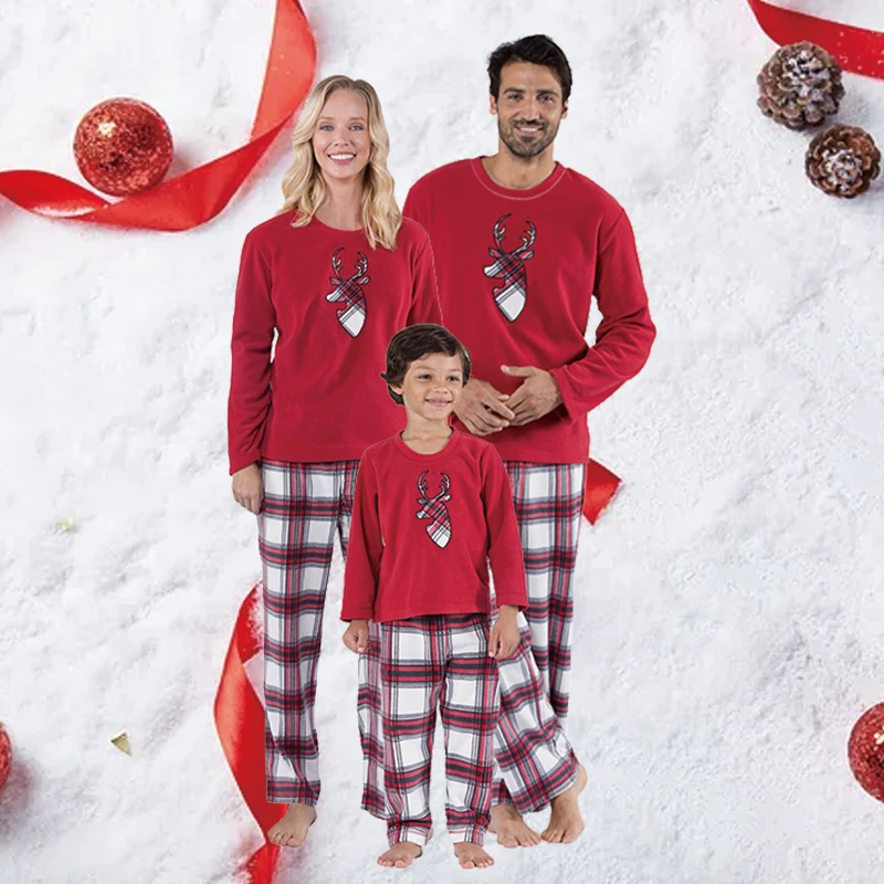 Рождественская Пижама 2021, сочетающаяся семейная Пижама, одежда из двух предметов, зимние Семейные сочетающиеся наряды