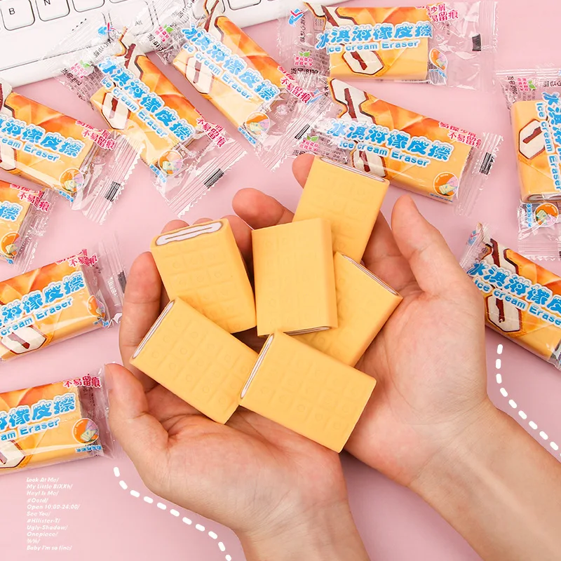 Creative eraser ice cream eraser stationery Office student stationery wholesale Korea  Kid toy stationary funny erasers