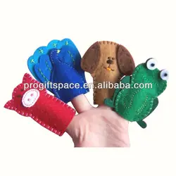 Aliexpress Hot Sale High Quality Animal Shaped Finger Puppets for Kids Handmade Promotional Felt Hand Puppet Made in China
