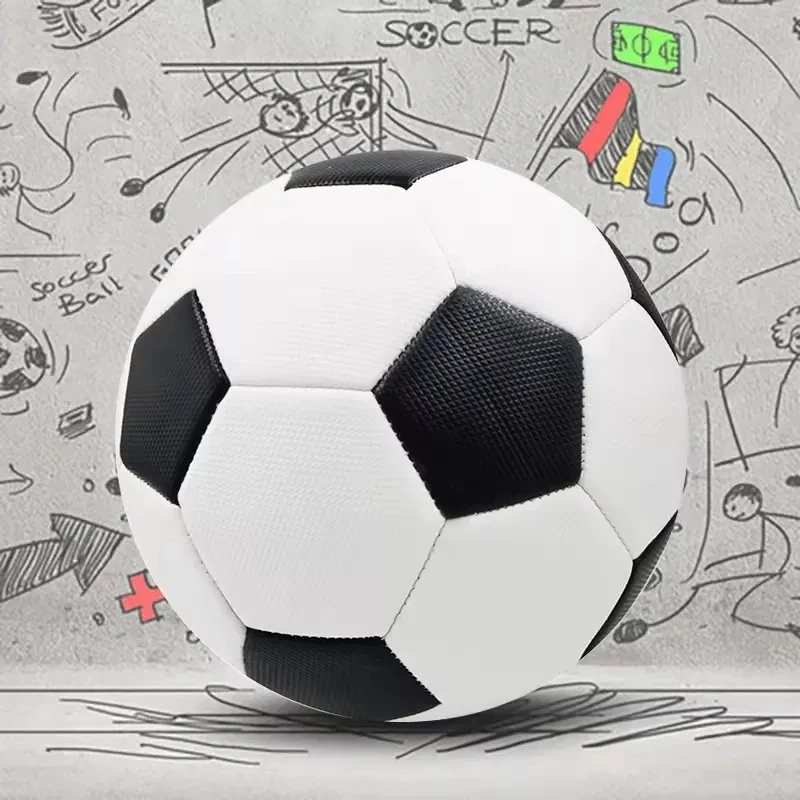 Futsal Training Custom Logo Print Size 5 standard Official PVC PU TPU White Black Match  Adult Ballon De Football Soccer Ball
