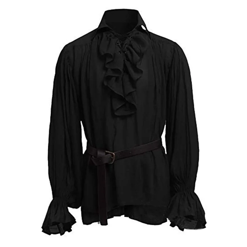 halloween adult female pirate costume Gothic Renaissance Men OR Women Pirate Shirt Medieval Costume