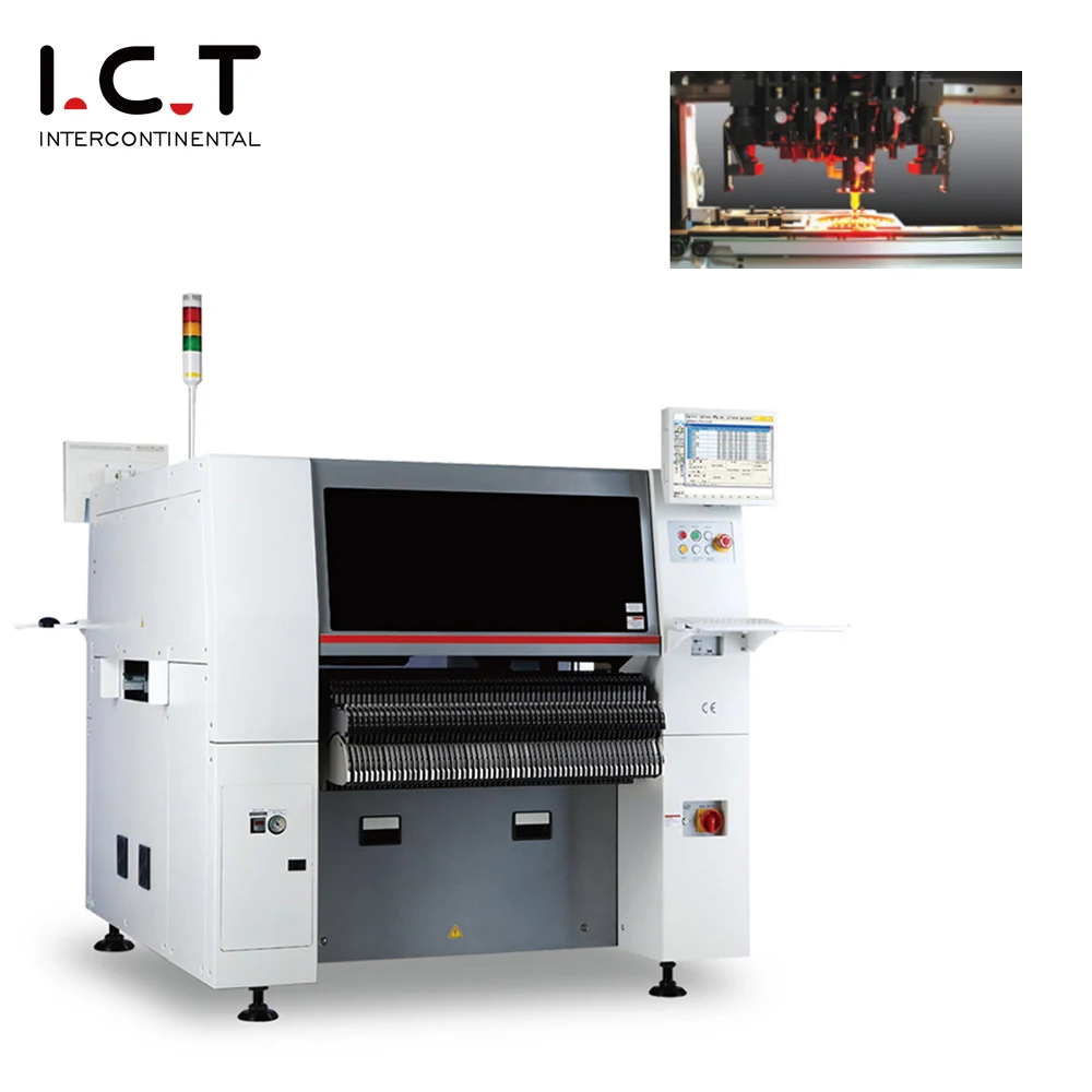 ICT820 недорогой светодиодный чип монтер PCB Pick And Place Line SMD SMT Machine полностью автоматический