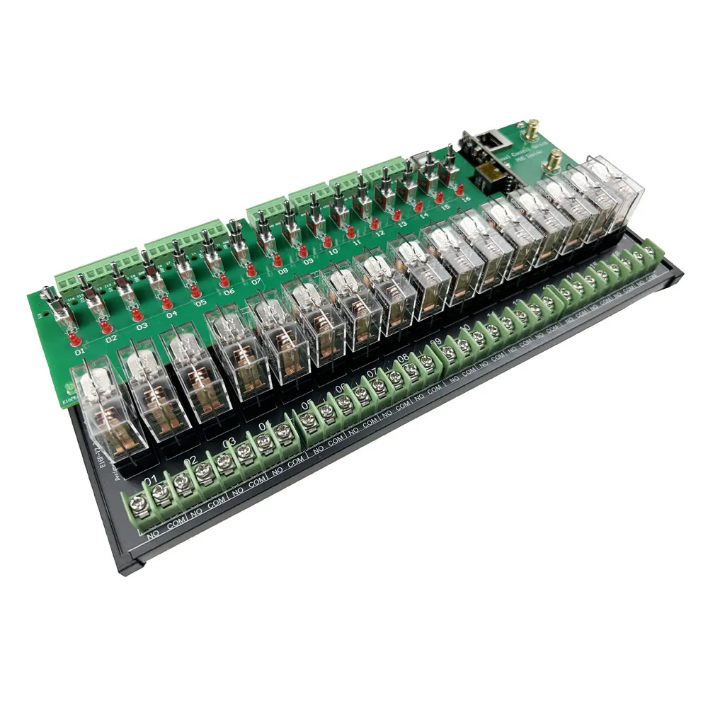KINCONY E16P 16A ESP32 Din Rail Relay Module Board Ethernet RS485 For ESPHome Home Assistant Tasmota Extend By IIC Bus