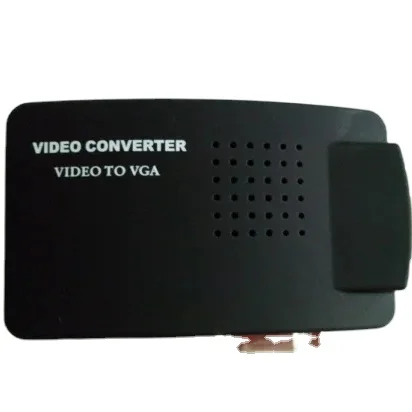 Hot sale Black RCA CVBS Composite S-Video AV In To VGA Out av to vga Converter