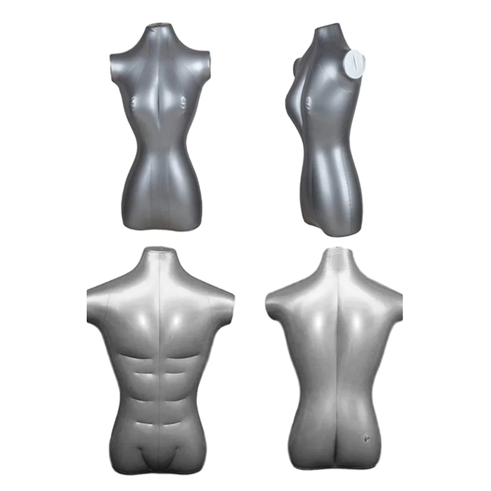 headless save space male half body mannequin with air pump Inflatable toros mannequin durable mannequins