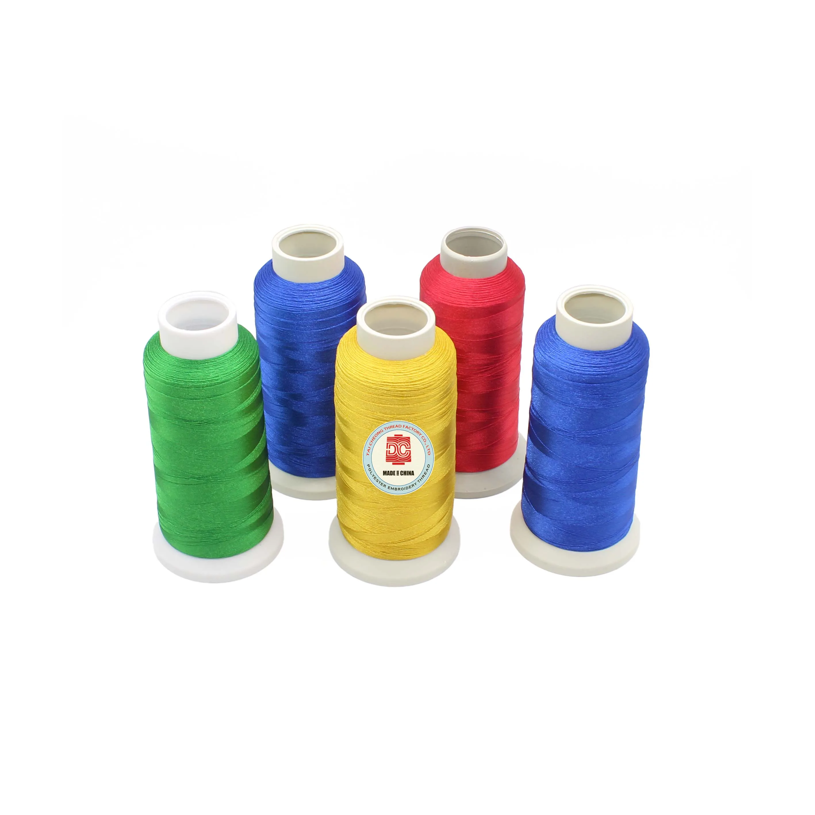 1000M 75D/2 120D/2 150D/2 200 Pcs Hand Embroidery Thread Polyester Bobbin For Made For Sale Skeins With Plastic Cone