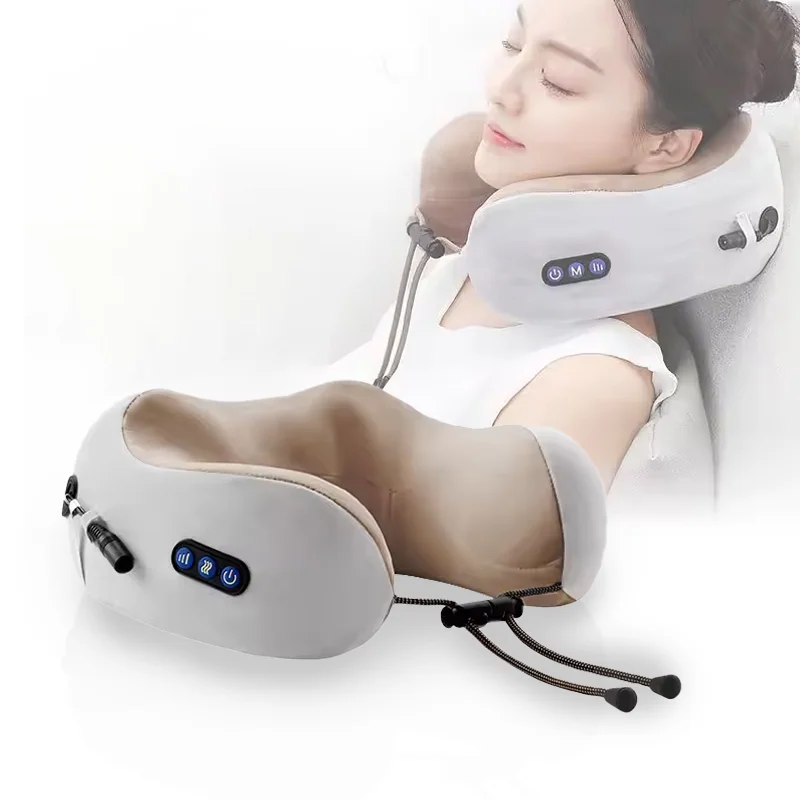 High Quality U-Shaped Neck Shoulder Massager Electric Kneading Car Home Shiatsu Relaxation Portable Vibration Pillow Massage