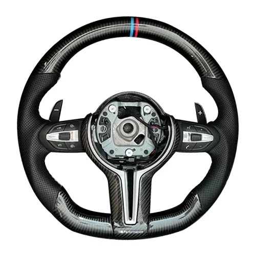 Wholesale Black  Carbon Perforated Leather M Sport Steering Wheel for BMW F10 F30 F31 F32 F20 E92 E60 X6 E71 X5 E70 M3 M4 M5 M6