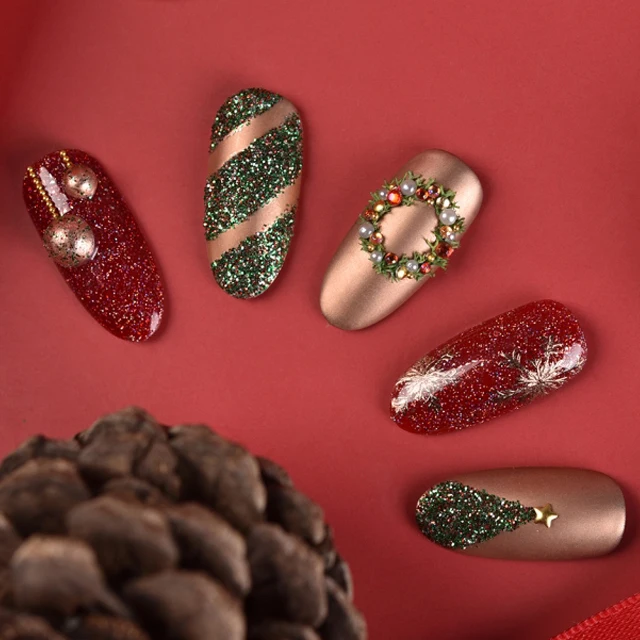 Magic Mirror Auroras Nail Art Glitter Pigment Multicolor Chrome Titanium Nail Powder Cushion Pen