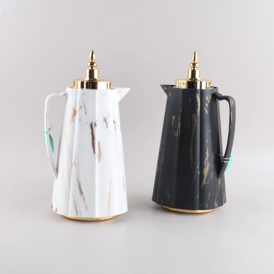 Carafe 1L Glass Inner  Insulated thermos flask keep water cold and hot for 24 hours coffee vacuum stainless steel jug Kettle