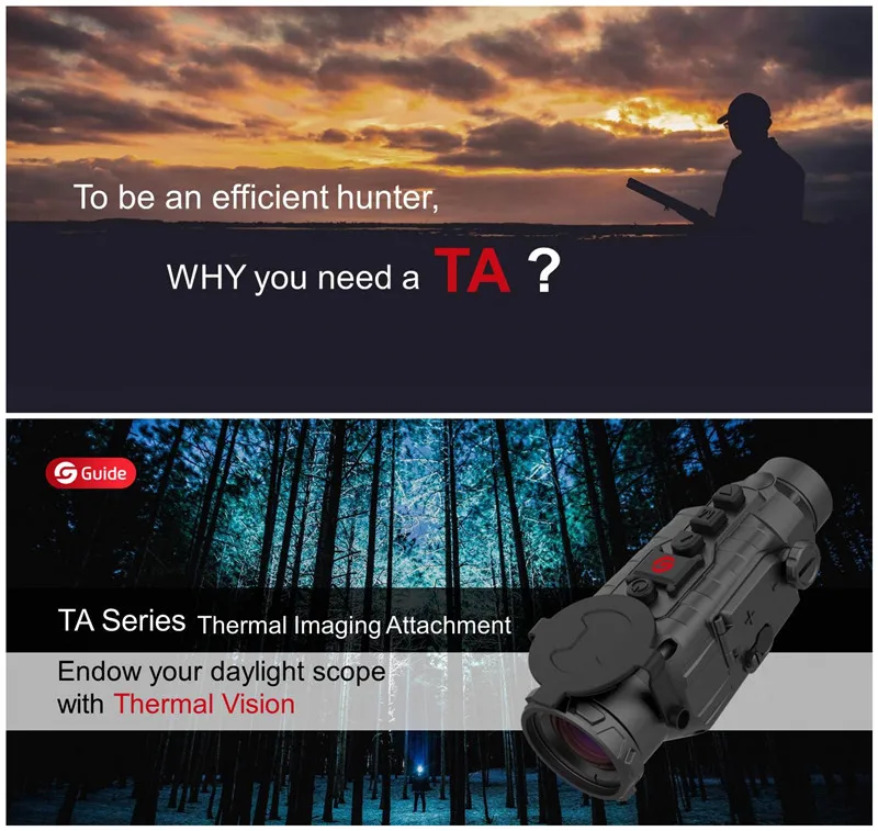 Best Selling Multipurpose Hunting Thermal Imaging Front Clip Scope Scope clipped to the front