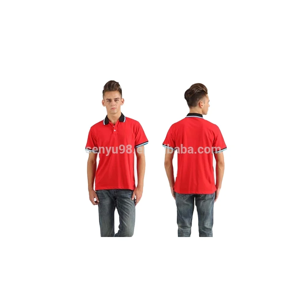 Factory Price Cotton Couple Polo Shirt Custom Orange Collar White T Shirt Plain POLO SHIRT
