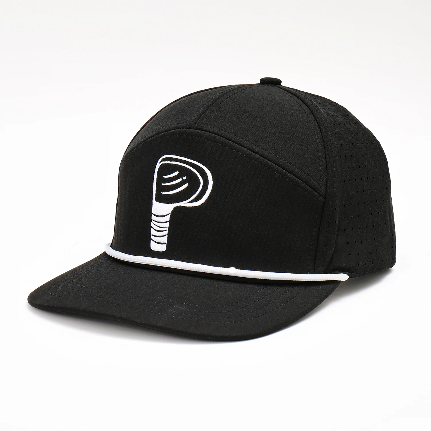 OEM ODM simple design structured cotton curved brim baseball hat with custom 3d embroidery logo perforated polyester golf cap