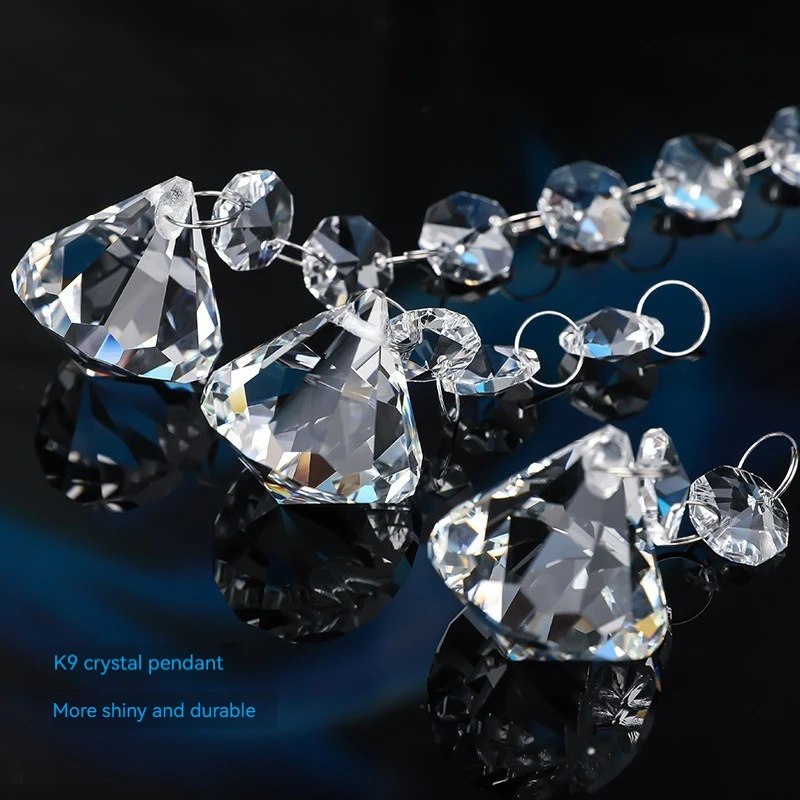Crystal crafts octagonal ball chain octagonal beads octagonal ball wedding decoration accessories