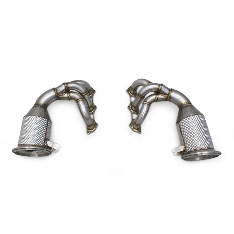 Custom Turbo Manifold Exhaust with Catalyst For Porsche 911 992 GT3 4.0 2017-2023  Car Tuning Exhaust Header Front Pipes