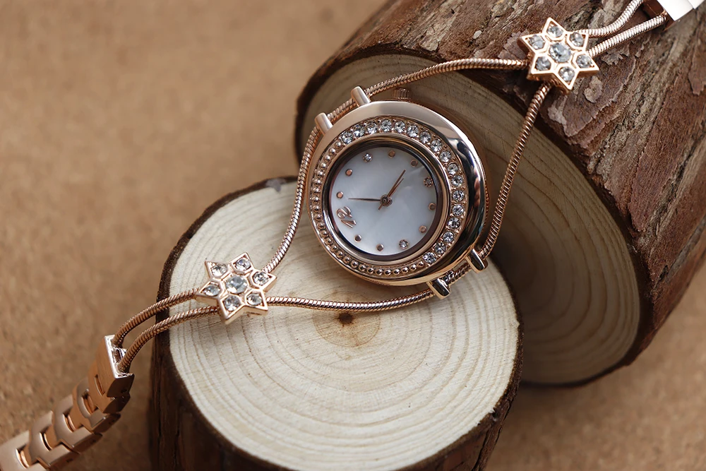 Elegant Luxury Women Watch Quartz Alloy Bracelet Factory Customization OEM New Style Fashion Lady Wristwatch