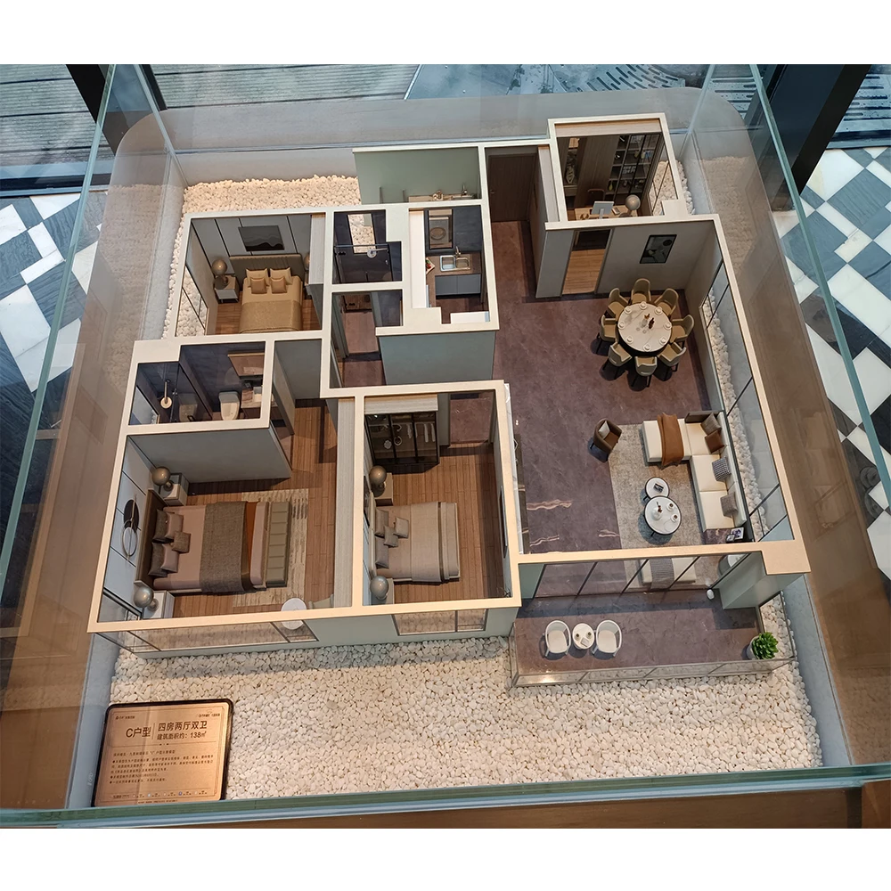 Acrylic material mini house interior design model Aolin model Architectural scale model