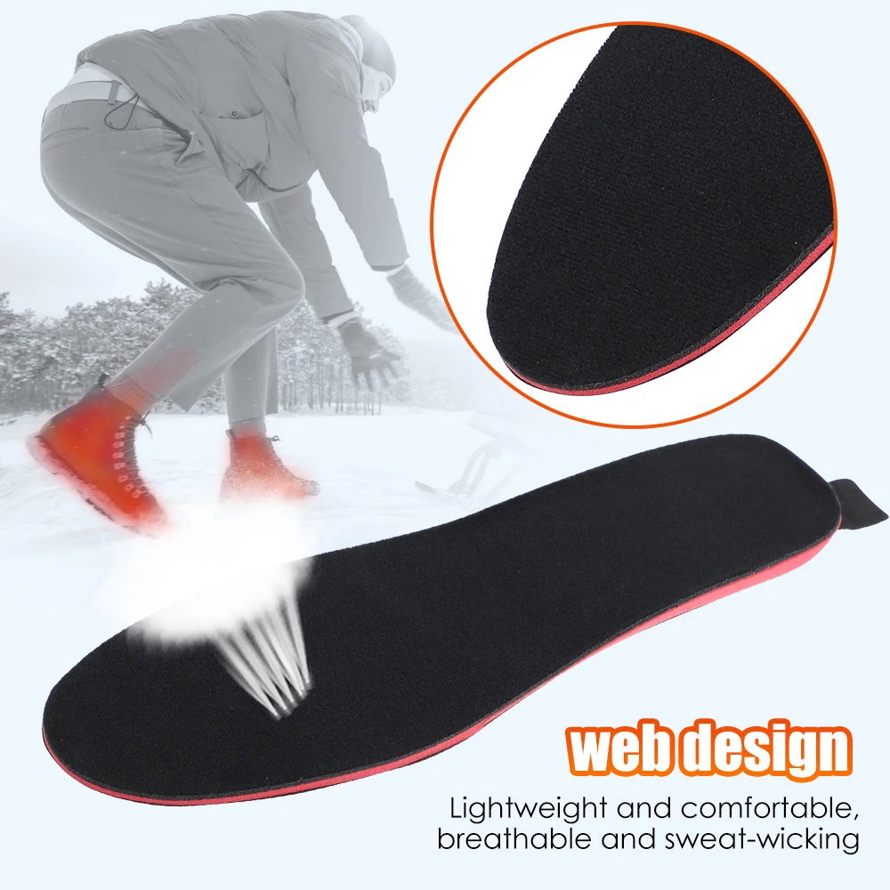 New Product 2000mAh Rechargeable Wireless Winter Warmer Heating Foot Pad Remote Control  Heated Shoe Insole
