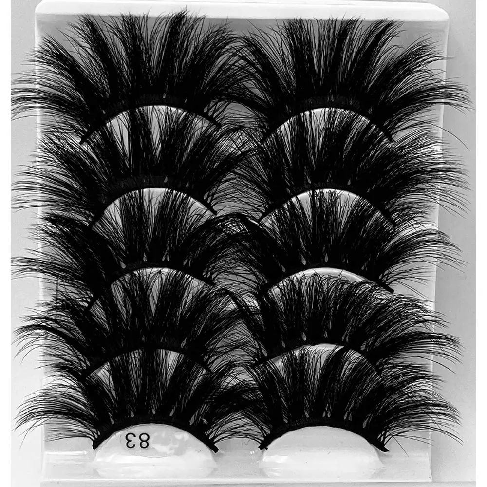 Mink Eyelashes Eyelash Real 3D Free Sample Lashes 25MM Fur Hand Made 3D Multi Layered Custom Size Accepted Natural Long OEM /ODM