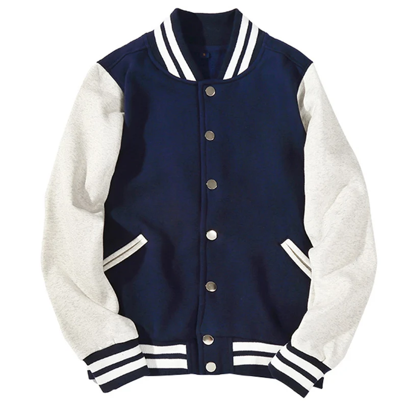 
Wholesale Blank Plain Style College Black Colors Boys Women Ladies Bomber Baseball Jacket for Men 