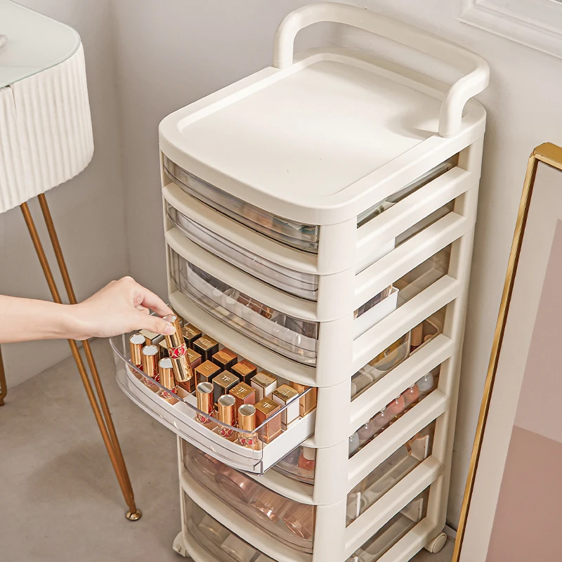 5 Layer Rolling Plastic Chest Of Drawers Girl Drawer Cart Cabinet For Storage
