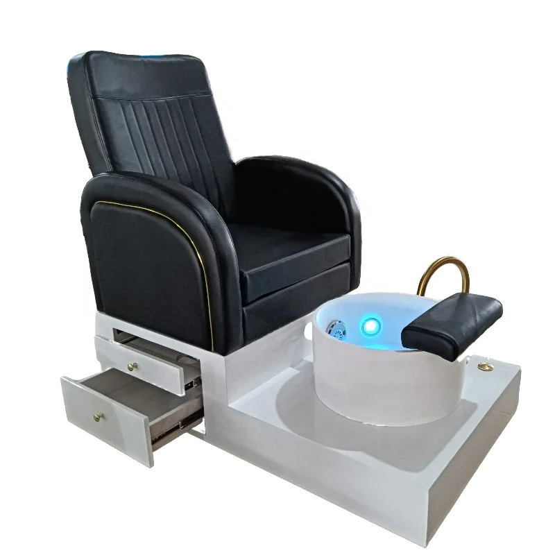 New Hot Sale Beauty Pink Massage Electric Manicure Foot Spa Pedicure Chair for Salon With Led Lighting