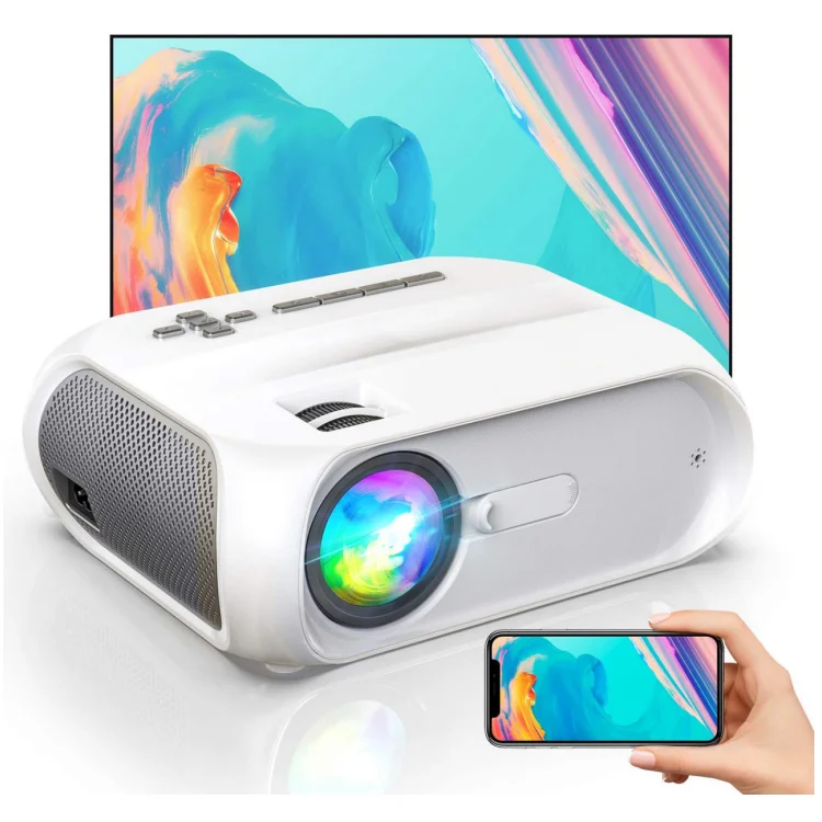
Mini Data Show Tablet Laptop Smart Video Digital Projector 6000 Lumens Home Cinema Projector Phone Mirroring CE RoHS FCC Passed 