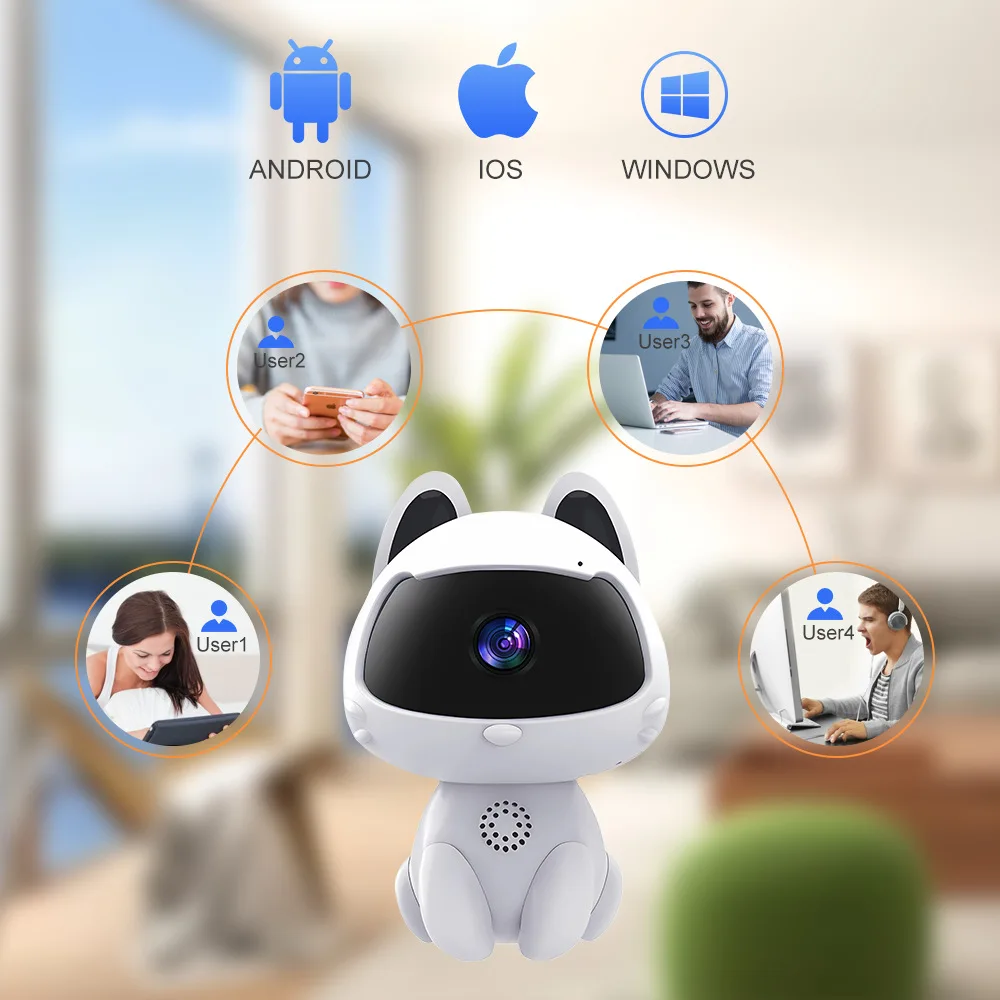 1080P Wifi Pet Baby Monitor Wireless Smart Indoor Security Tracking Wifi Cameras
