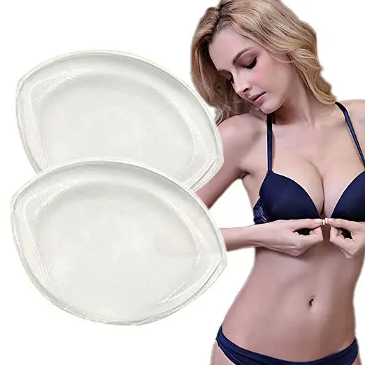 Durable Shape Clear And Skin Silicon Thick Bra Pad Reusable Bra Inserted Breast Lift Pad Push Up Big Breast For Sexy Women