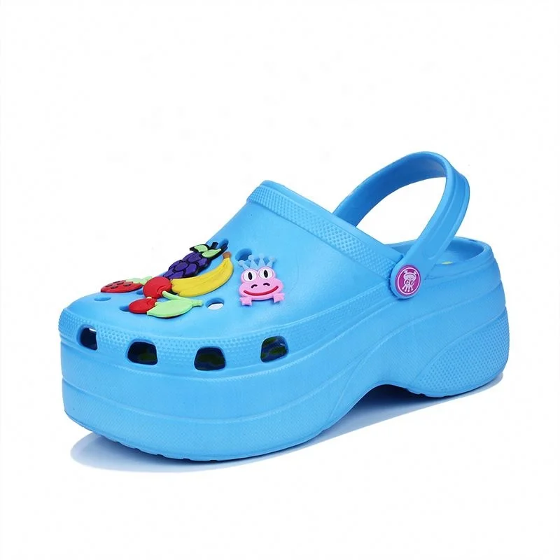
New Arrival Fashion Sandals Thick Sole High Heel Croc Lady Platform Women Clogs Shoes 