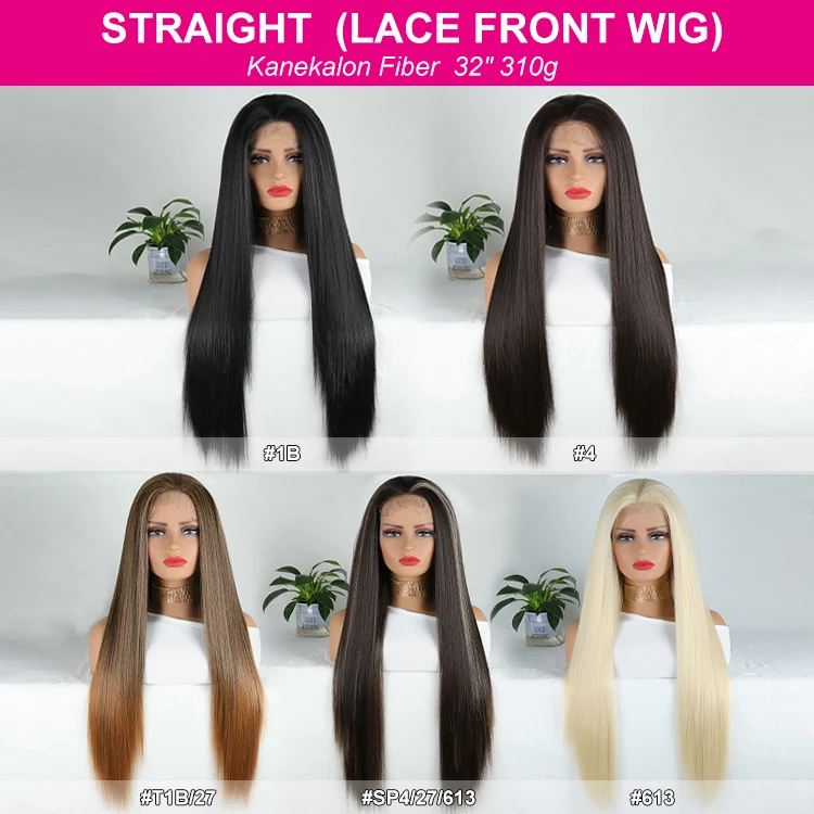 Julianna Wholesale Synthetic Lace Front Wigs Silky Straight HD Lace High Quality Wigs High Temperature Fibre for Black Women