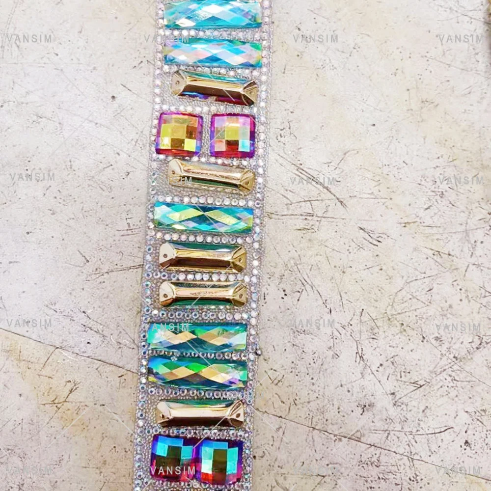 carnival section designs hot fix rhinestone appliques iron on trims decorative crafts
