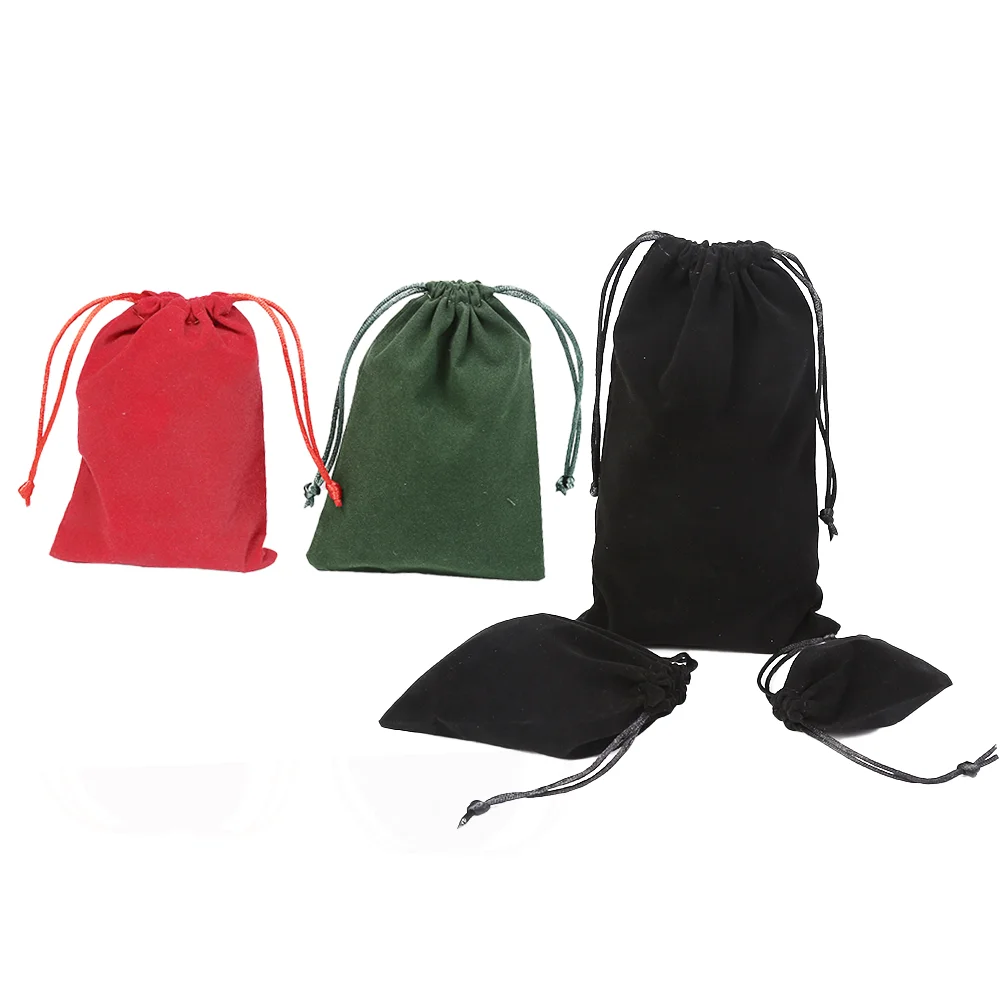 Sample Available Portable Soft Smooth Large Dust Pouch Drawstring Velvet Bag For Accessories