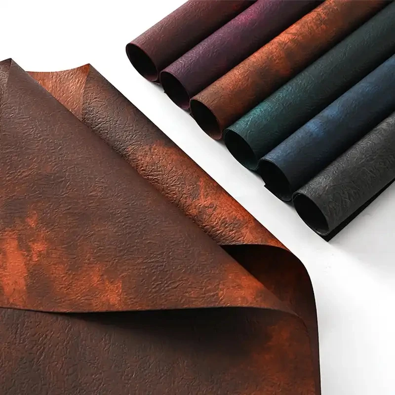 High Grade Gradient Textured Leather Wrapping Paper Explosive Art Paper