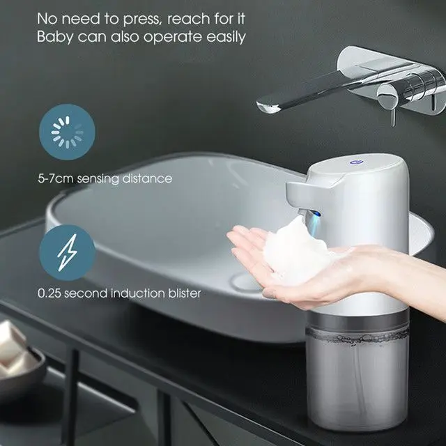 
USB Charging Touchless Bathroom Dispenser Sensor Liquid Soap Dispenser Kitchen Hand Free Automatic Foam Soap Dispenser 