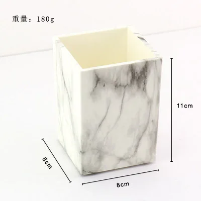 Marble White Desk Organizers Set  Gold Stapler Staples Tape Dispenser Pen  Holder
