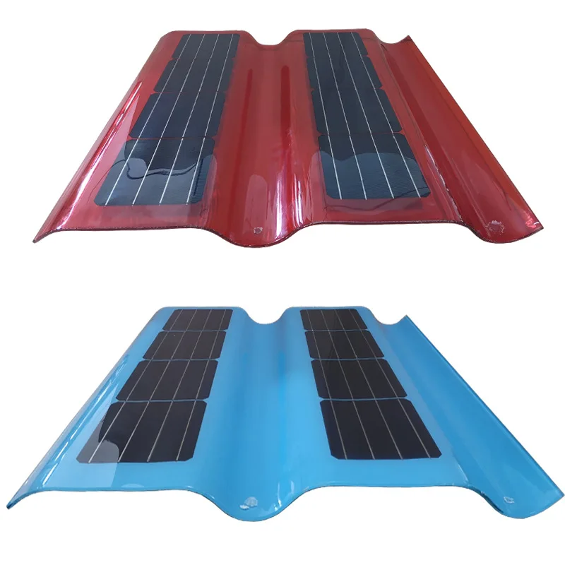 Gainjoys Monocrystalline silicon 40W 18V arc shaped solar panel solar tile