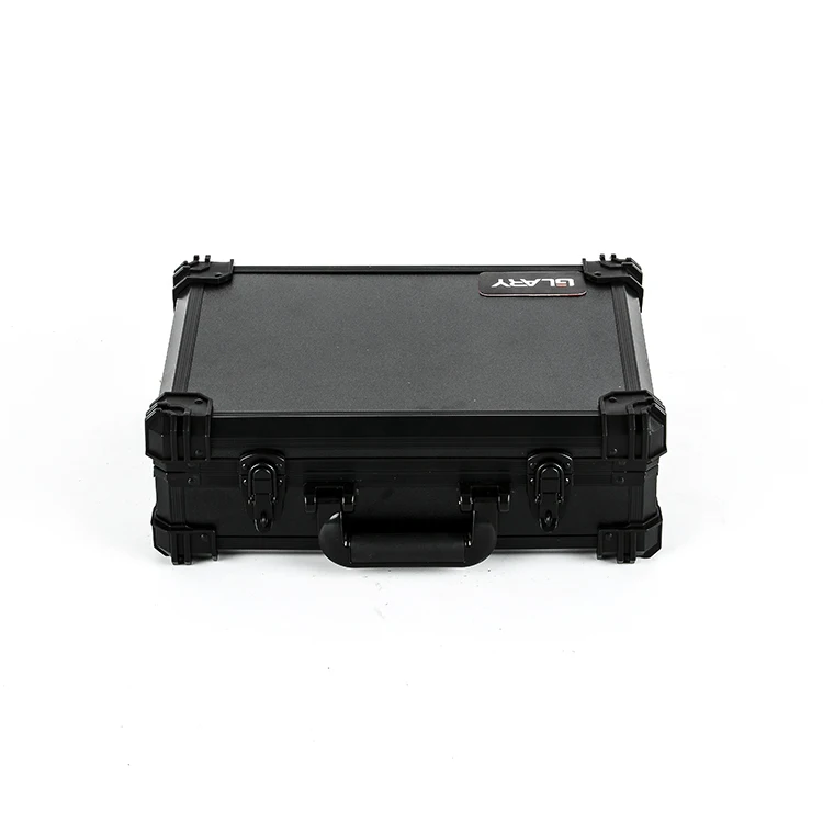 GLARY hard protective aluminum tool case box durable barber storage tool box case with foam abs portable tool carry box case