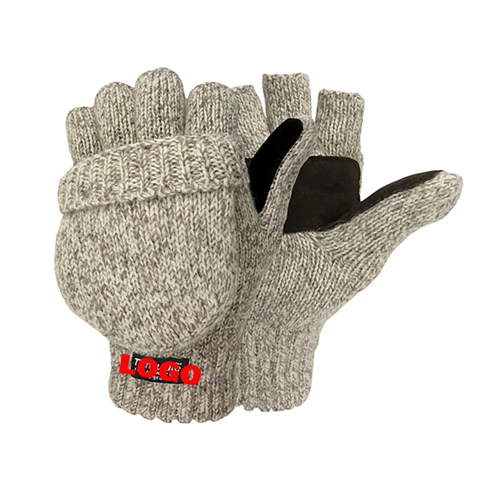  Шерстяные вязаные перчатки Deliwear Ragg для рыбалки с сенсорным экраном и откидной