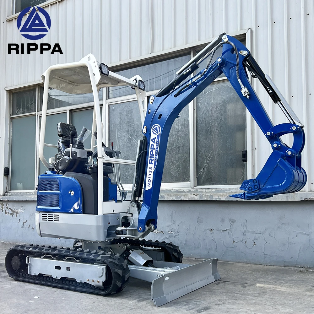 Rippa Machinery Dig Excavator Mini Infront Excavator 0.8Ton 1Ton 1.5Ton Made In China Scavatore