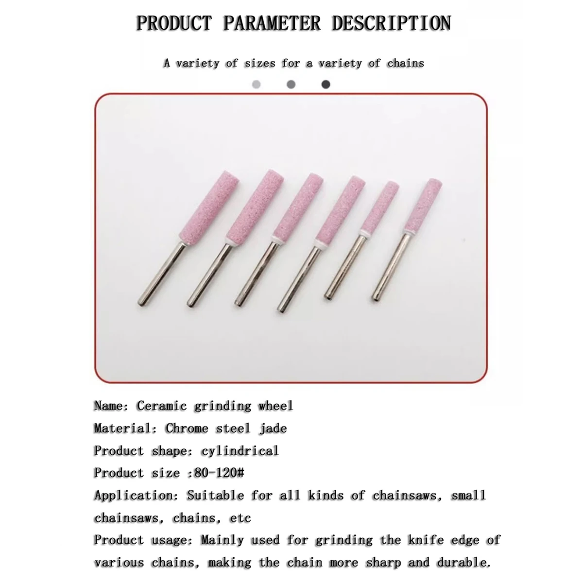 Chainsaw grinding head Ceramic grinding head with handle for chainsaw chainsaw chain repair grinding