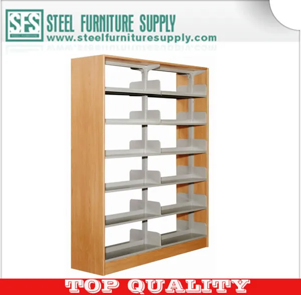 Guangzhou Factory Library Furniture Metal Book Shelf MDF, Wooden Book Shelf in Bookcase