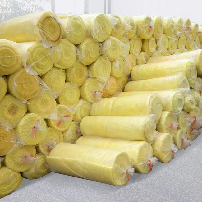 Self-Adhesive Aluminum Foil Fiberglass Roof Insulation Roll Fireproof Cotton Glass Wool Roof Rubber Insulation Heat Materials